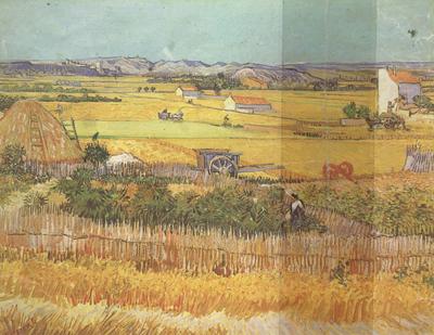 Vincent Van Gogh Havest at La Crau,wtih Mountmajour in the Background (nn04) Sweden oil painting art